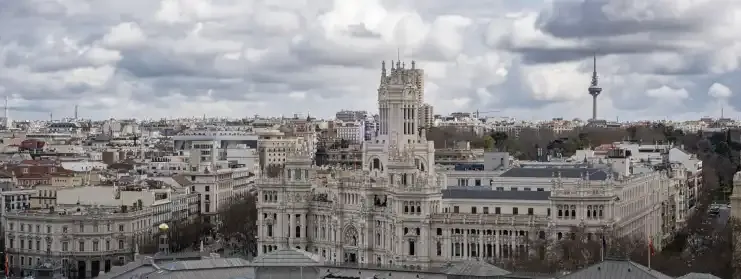 Edificios del centro de Madrid desde lo alto